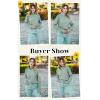 imageECOWISH Women Tops Quarter Zip Fall Winter Spring Tunic Casual Oversized Sweatshirt Ribbed Quilted Pullover Vneck Outfit 202523grey Green