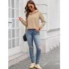 imageECOWISH Women Tops Quarter Zip Fall Winter Spring Tunic Casual Oversized Sweatshirt Ribbed Quilted Pullover Vneck Outfit 202567khaki
