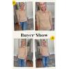 imageECOWISH Women Tops Quarter Zip Fall Winter Spring Tunic Casual Oversized Sweatshirt Ribbed Quilted Pullover Vneck Outfit 202567khaki