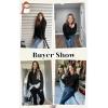 imageECOWISH Women Tops Quarter Zip Fall Winter Spring Tunic Casual Oversized Sweatshirt Ribbed Quilted Pullover Vneck Outfit 2025Black