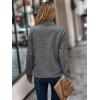 imageECOWISH Women Tops Quarter Zip Fall Winter Spring Tunic Casual Oversized Sweatshirt Ribbed Quilted Pullover Vneck Outfit 2025Dark Grey