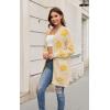 imageECOWISH Women Cardigan Sweaters Long Floral Striped Winter Fall Long Sleeve Open Front Cozy Knitted Daisy Fuzzy Coats Outwear69beige Floral