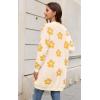 imageECOWISH Women Cardigan Sweaters Long Floral Striped Winter Fall Long Sleeve Open Front Cozy Knitted Daisy Fuzzy Coats Outwear69white Floral