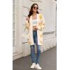 imageECOWISH Women Cardigan Sweaters Long Floral Striped Winter Fall Long Sleeve Open Front Cozy Knitted Daisy Fuzzy Coats Outwear69white Floral