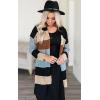 imageECOWISH Women Cardigan Sweaters Long Floral Striped Winter Fall Long Sleeve Open Front Cozy Knitted Daisy Fuzzy Coats OutwearBlack