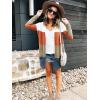 imageECOWISH Women Cardigan Sweaters Long Floral Striped Winter Fall Long Sleeve Open Front Cozy Knitted Daisy Fuzzy Coats OutwearStripe