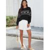 imageECOWISH Womens Sweaters Casual Lantern Long Sleeve Knit Tops Bow Jumper Crew Neck Pullover Oversized Outfits Fall Winter 2025Blackv