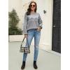 imageECOWISH Womens Sweaters Casual Lantern Long Sleeve Knit Tops Bow Jumper Crew Neck Pullover Oversized Outfits Fall Winter 2025Gray