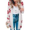 69white Red Floral