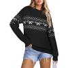 imageECOWISH Womens Sweaters Casual Lantern Long Sleeve Knit Tops Bow Jumper Crew Neck Pullover Oversized Outfits Fall Winter 2025Blackv