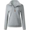 imageECOWISH Sweatshirt for Women Long Sleeve Shirts Soft Pullover Solid Color Top with Pockets