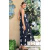 imageECOWISH Womens Summer Maxi Dress Casual One Shoulder Midi Dresses Beach Vacation Boho Floral Long Sundress with Pockets 2025Navy Blue