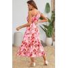 imageECOWISH Womens Summer Maxi Dress Casual One Shoulder Midi Dresses Beach Vacation Boho Floral Long Sundress with Pockets 2025Pink Flower