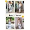 imageECOWISH Womens Summer Maxi Dress Casual One Shoulder Midi Dresses Beach Vacation Boho Floral Long Sundress with Pockets 2025White