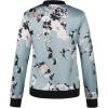 imageECOWISH Womens Casual Floral Zip Up Bomber Jacket Coat Lightweight Short Camo No Lining Outwear Tops Windbreaker with Pocket333 Sky Blue