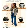 imageECOWISH Womens Casual Floral Zip Up Bomber Jacket Coat Lightweight Short Camo No Lining Outwear Tops Windbreaker with PocketMulticolor