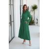 imageECOWISH Womens Maxi Shirt Dress  2025 Long Sleeve Button Casual Fall Aline Work Tiered Dresses with Belt and PocketsGreen
