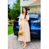 imageECOWISH Womens Maxi Shirt Dress  2025 Long Sleeve Button Casual Fall Aline Work Tiered Dresses with Belt and PocketsKhaki