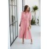 imageECOWISH Womens Maxi Shirt Dress  2025 Long Sleeve Button Casual Fall Aline Work Tiered Dresses with Belt and PocketsPink