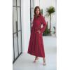 imageECOWISH Womens Maxi Shirt Dress  2025 Long Sleeve Button Casual Fall Aline Work Tiered Dresses with Belt and PocketsWine Red