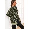 imageECOWISH Women Side Split Sweatshirt Fall Crewneck Long Sleeve Oversized Camo Shirts Casual Camouflage Print Pullover Tops472 Army Green