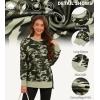 imageECOWISH Women Side Split Sweatshirt Fall Crewneck Long Sleeve Oversized Camo Shirts Casual Camouflage Print Pullover Tops472 Army Green
