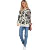 imageECOWISH Women Side Split Sweatshirt Fall Crewneck Long Sleeve Oversized Camo Shirts Casual Camouflage Print Pullover Tops472 Black Floral