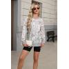 imageECOWISH Women Side Split Sweatshirt Fall Crewneck Long Sleeve Oversized Camo Shirts Casual Camouflage Print Pullover Tops472 Grey Purple