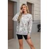 imageECOWISH Women Side Split Sweatshirt Fall Crewneck Long Sleeve Oversized Camo Shirts Casual Camouflage Print Pullover Tops472 Grey Purple
