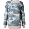 imageECOWISH Women Side Split Sweatshirt Fall Crewneck Long Sleeve Oversized Camo Shirts Casual Camouflage Print Pullover Tops923army Green