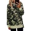 imageECOWISH Women Side Split Sweatshirt Fall Crewneck Long Sleeve Oversized Camo Shirts Casual Camouflage Print Pullover Tops472 Army Green