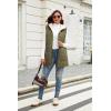 imageECOWISH Women Long Puffer Vest Fall Zip up Reversible Fleece Jacket 2025 Winter Warm Sleeveless Hooded Coat with Pockets462 Army Green