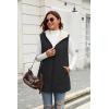 imageECOWISH Women Long Puffer Vest Fall Zip up Reversible Fleece Jacket 2025 Winter Warm Sleeveless Hooded Coat with Pockets462 Black