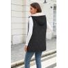 imageECOWISH Women Long Puffer Vest Fall Zip up Reversible Fleece Jacket 2025 Winter Warm Sleeveless Hooded Coat with Pockets462 Black