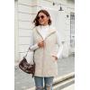 imageECOWISH Women Long Puffer Vest Fall Zip up Reversible Fleece Jacket 2025 Winter Warm Sleeveless Hooded Coat with Pockets462 Light Khaki
