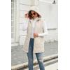 imageECOWISH Women Long Puffer Vest Fall Zip up Reversible Fleece Jacket 2025 Winter Warm Sleeveless Hooded Coat with Pockets462 Light Khaki