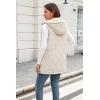 imageECOWISH Women Long Puffer Vest Fall Zip up Reversible Fleece Jacket 2025 Winter Warm Sleeveless Hooded Coat with Pockets462 Light Khaki
