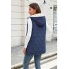 imageECOWISH Women Long Puffer Vest Fall Zip up Reversible Fleece Jacket 2025 Winter Warm Sleeveless Hooded Coat with Pockets462 Navy Blue