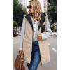 imageECOWISH Women Long Puffer Vest Fall Zip up Reversible Fleece Jacket 2025 Winter Warm Sleeveless Hooded Coat with PocketsBlack