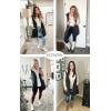 imageECOWISH Women Long Puffer Vest Fall Zip up Reversible Fleece Jacket 2025 Winter Warm Sleeveless Hooded Coat with PocketsBlack