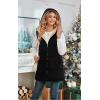 imageECOWISH Women Long Puffer Vest Fall Zip up Reversible Fleece Jacket 2025 Winter Warm Sleeveless Hooded Coat with PocketsBlack
