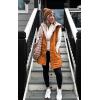 imageECOWISH Women Long Puffer Vest Fall Zip up Reversible Fleece Jacket 2025 Winter Warm Sleeveless Hooded Coat with PocketsBrown
