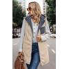 imageECOWISH Women Long Puffer Vest Fall Zip up Reversible Fleece Jacket 2025 Winter Warm Sleeveless Hooded Coat with PocketsGrey Blue