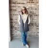imageECOWISH Women Long Puffer Vest Fall Zip up Reversible Fleece Jacket 2025 Winter Warm Sleeveless Hooded Coat with PocketsGrey Blue