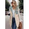 imageECOWISH Women Long Puffer Vest Fall Zip up Reversible Fleece Jacket 2025 Winter Warm Sleeveless Hooded Coat with PocketsGrey Green