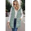 imageECOWISH Women Long Puffer Vest Fall Zip up Reversible Fleece Jacket 2025 Winter Warm Sleeveless Hooded Coat with PocketsGrey Green