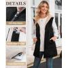 imageECOWISH Women Long Puffer Vest Fall Zip up Reversible Fleece Jacket 2025 Winter Warm Sleeveless Hooded Coat with PocketsLight Camel