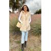 imageECOWISH Women Long Puffer Vest Fall Zip up Reversible Fleece Jacket 2025 Winter Warm Sleeveless Hooded Coat with PocketsLight Khaki