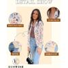 imageECOWISH Womens Casual Floral Zip Up Bomber Jacket Coat Lightweight Short Camo No Lining Outwear Tops Windbreaker with Pocket3303 Orange Red