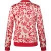 imageECOWISH Womens Casual Floral Zip Up Bomber Jacket Coat Lightweight Short Camo No Lining Outwear Tops Windbreaker with Pocket3303 Orange Red